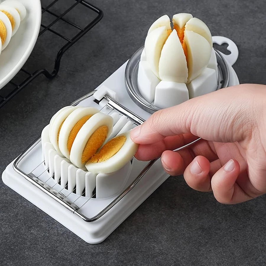 Cortador de huevos multifuncional con Base de PP, cortador de huevos de alambre de acero inoxidable 2 en 1 para colgar herramientas accesorios de cocina de alta calidad
