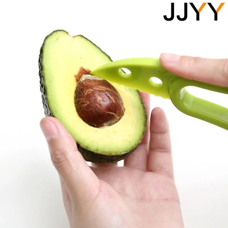 JJYY 3 en 1 rebanador de aguacate Shea Corer mantequilla pelador de frutas cortador separador de pulpa cuchillo de plástico herramientas de cocina para verduras - AliExpress