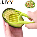 JJYY 3 en 1 rebanador de aguacate Shea Corer mantequilla pelador de frutas cortador separador de pulpa cuchillo de plástico herramientas de cocina para verduras - AliExpress