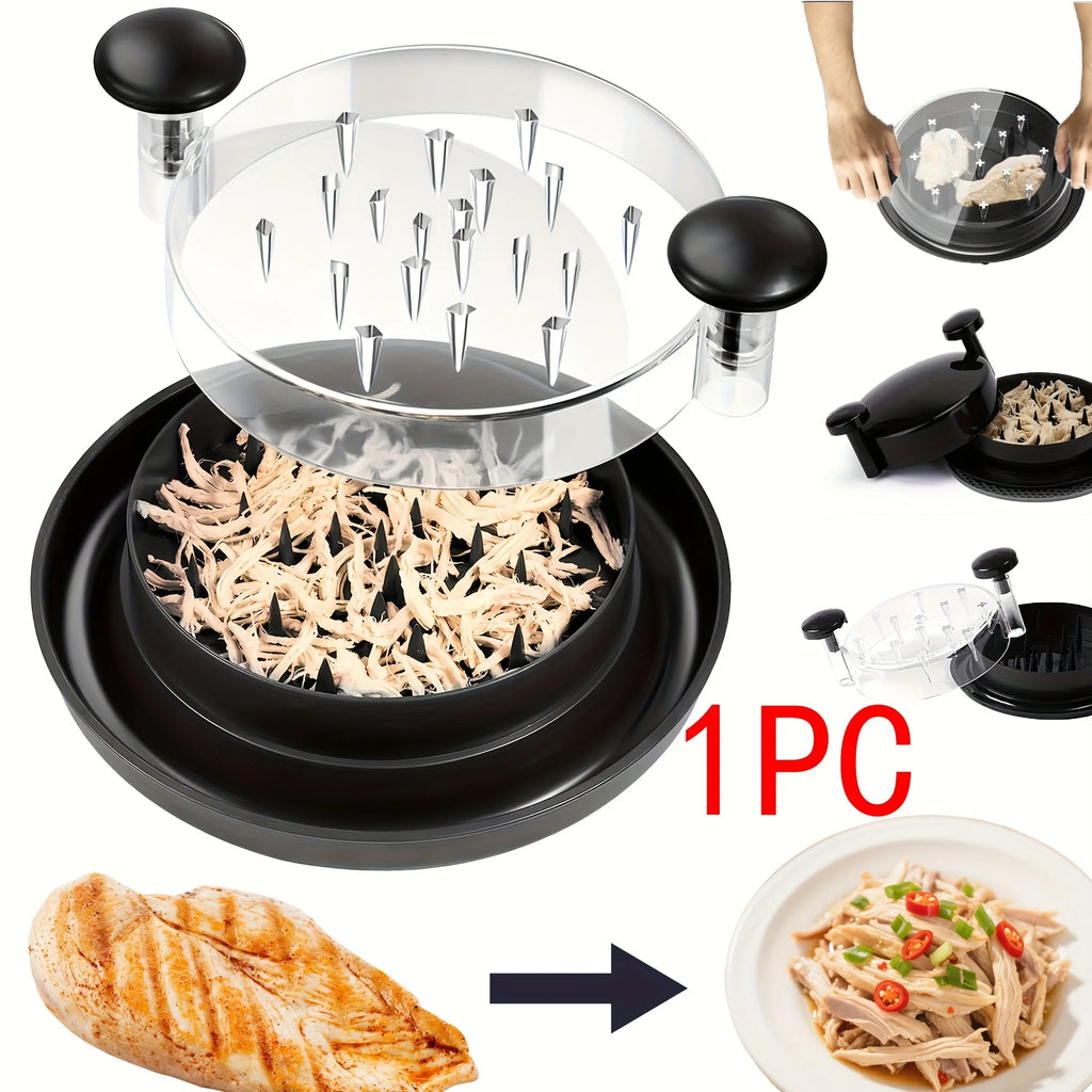 Trituradora de pollos mejorada con cubierta transparente, hoja antideslizante grande para carne y verduras, fácil de limpiar