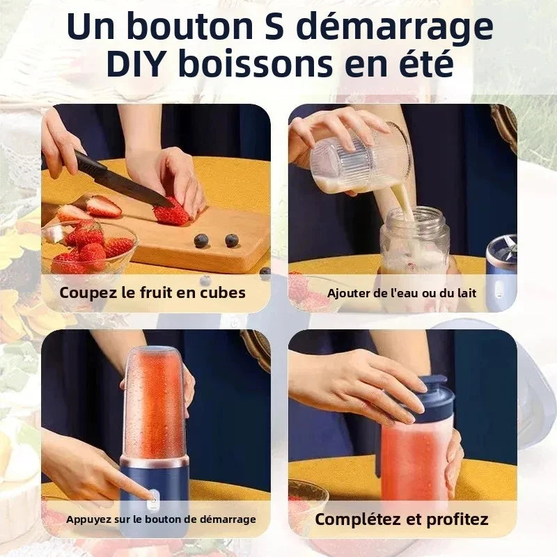 NUEVO Y POPULAR Licuadora Portátil USB de 400 ml, Vaso Mezclador Eléctrico de Viaje para Smoothies y Batidos, Mini Mezcladora de Cocina - AliExpress