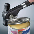 Abrelatas de plástico accionado a mano, herramientas de cocina de seguridad, abridor Manual de corte lateral de fácil agarre para tapa de latas, utensilios de cocina