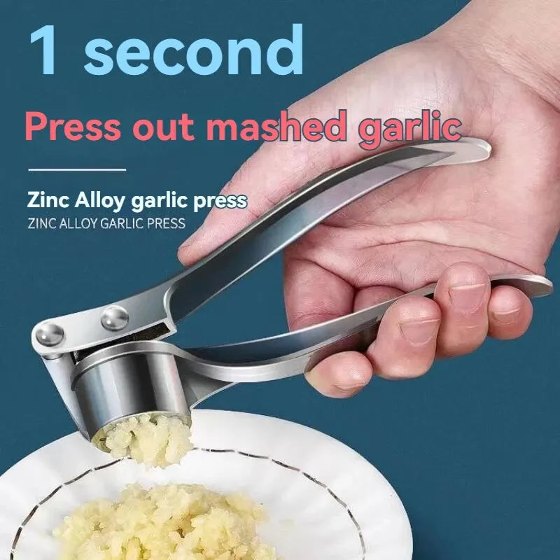 Prensa de ajo antideslizante, Clip de ajo grueso, multifuncional, aleación de Zinc, acero inoxidable, Manual, punzón de ajo - AliExpress