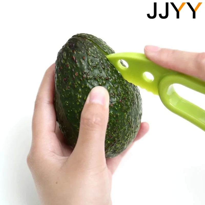 JJYY 3 en 1 rebanador de aguacate Shea Corer mantequilla pelador de frutas cortador separador de pulpa cuchillo de plástico herramientas de cocina para verduras - AliExpress