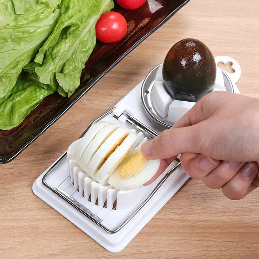 Cortador de huevos multifuncional con Base de PP, cortador de huevos de alambre de acero inoxidable 2 en 1 para colgar herramientas accesorios de cocina de alta calidad