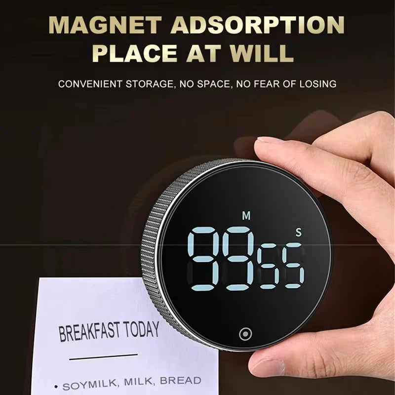 Dinrgo Temporizadores digitales magnéticos Cuenta regresiva manual Temporizador de cocina Reloj de cuenta regresiva Contador mecánico para cocinar Estudio de ducha