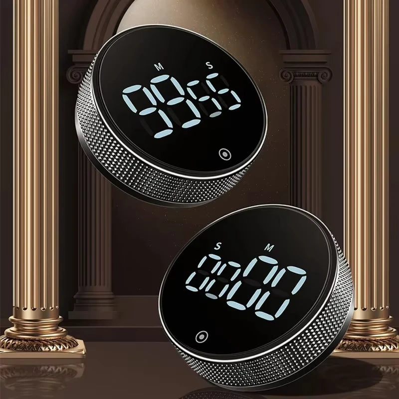 Dinrgo Temporizadores digitales magnéticos Cuenta regresiva manual Temporizador de cocina Reloj de cuenta regresiva Contador mecánico para cocinar Estudio de ducha
