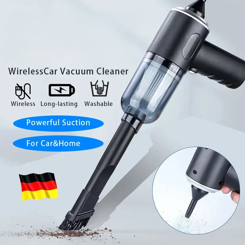 Aspirador de coche inalámbrico de 9000Pa, dispositivo de limpieza portátil con carga USB de 1200mAh, Mini aspirador húmedo y seco para el hogar - AliExpress