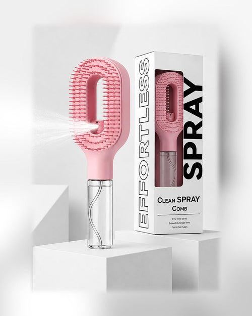 Cepillo Spray rosa con depósito de agua