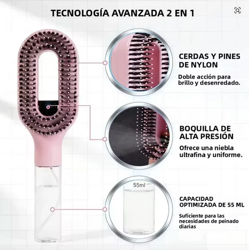 Tecnología 2 en 1 del Cepillo Spray
